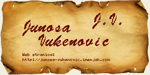 Junoša Vukenović vizit kartica